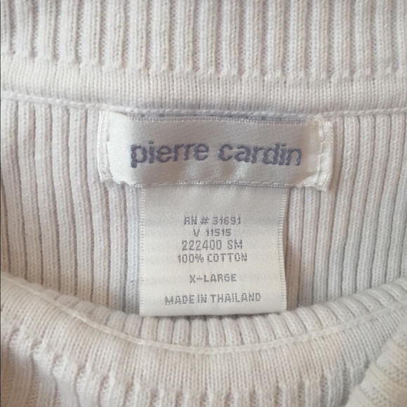 VTG Vintage 90’s Pierre Cardin white sweater tank - Picture 4 of 4